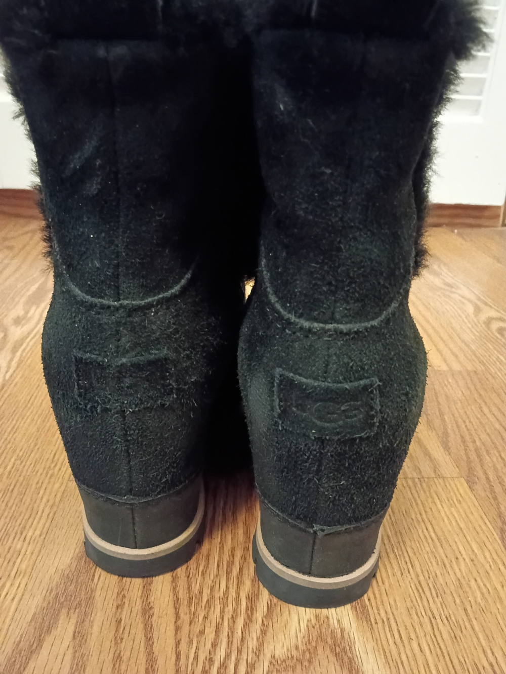 UGG Black Suede Faux-Fur Winter Boot - Picture 3 of 8